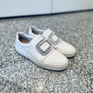 Roger Vivier Slip On Sneakers with Swarovski Buckle - Sneaky Viv